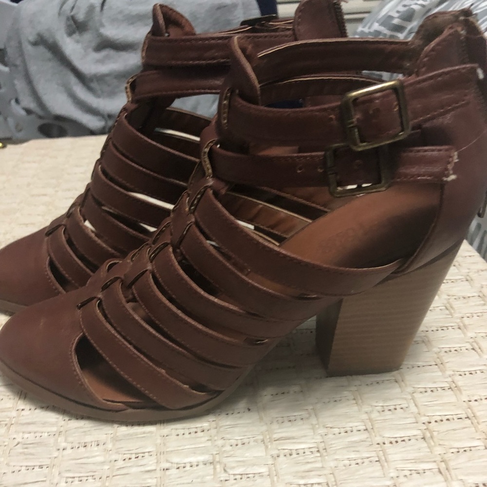 Brown Heeled Booties